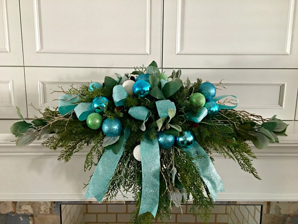 Holiday arrangement for your mantel tutorial