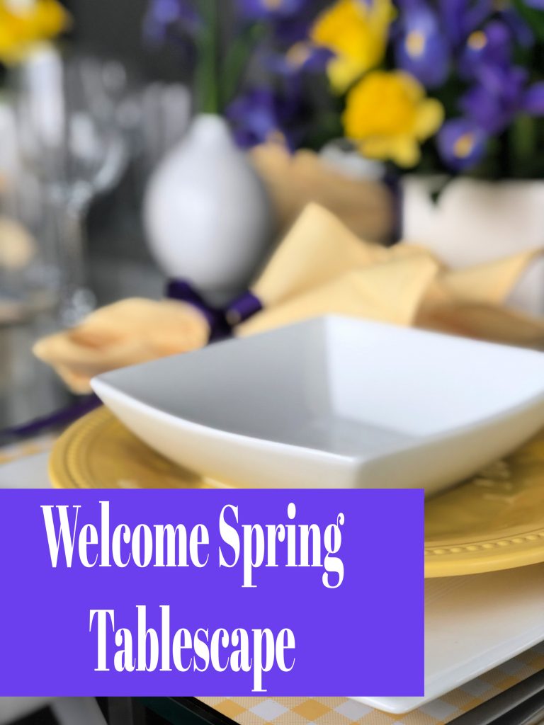 Daffodils and Iris Welcome Spring Tablescape