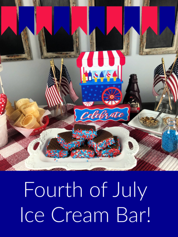 Fourth of July Ice Cream Sundae Bar!