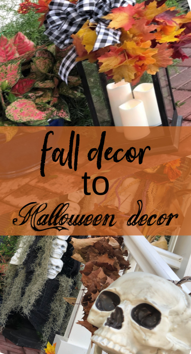 Easy Change from Fall to Halloween Decor