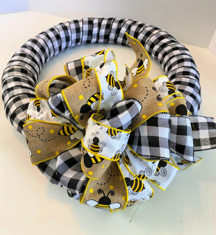 How to Make a Bee Skep Wreath - Celebrate & Decorate