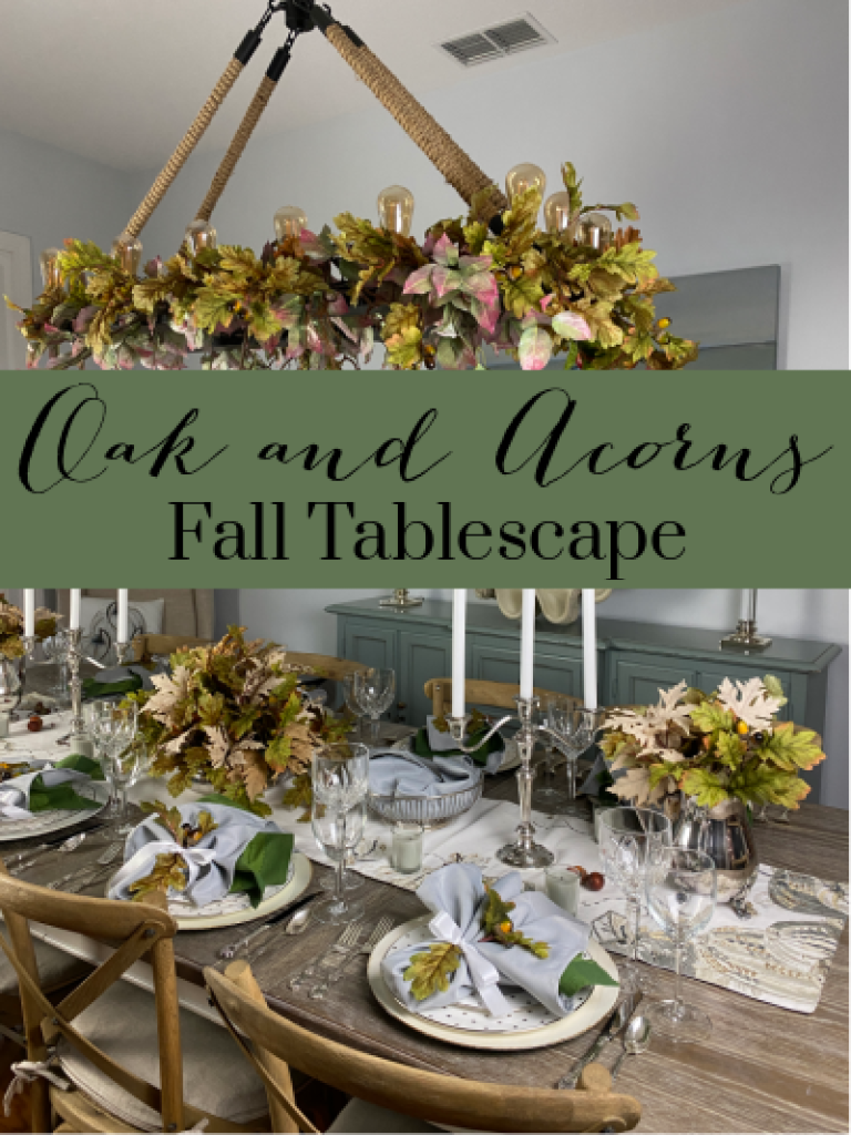 Fall Table with Oaks and Acorns