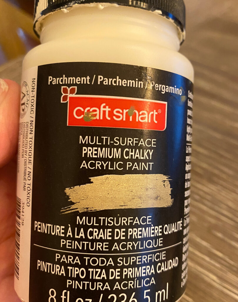 label of craftsmart premium chalky acrylic paint
