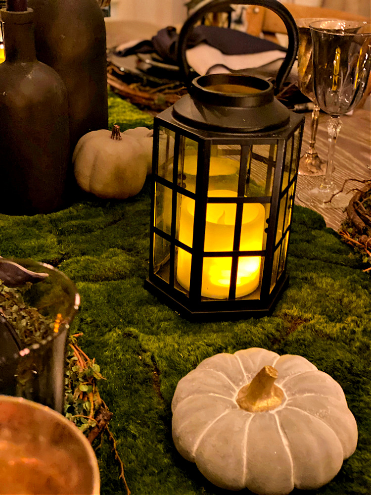 Dark and Spooky Night Halloween Tablescape