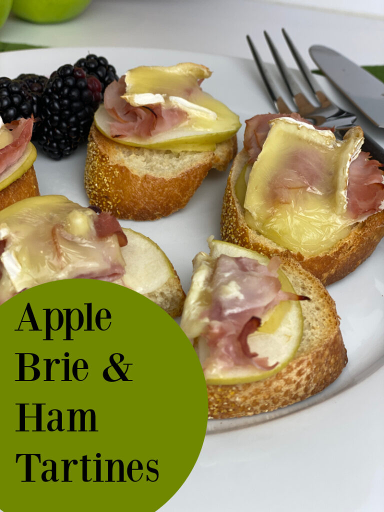 Apple, Brie and Ham Tartines