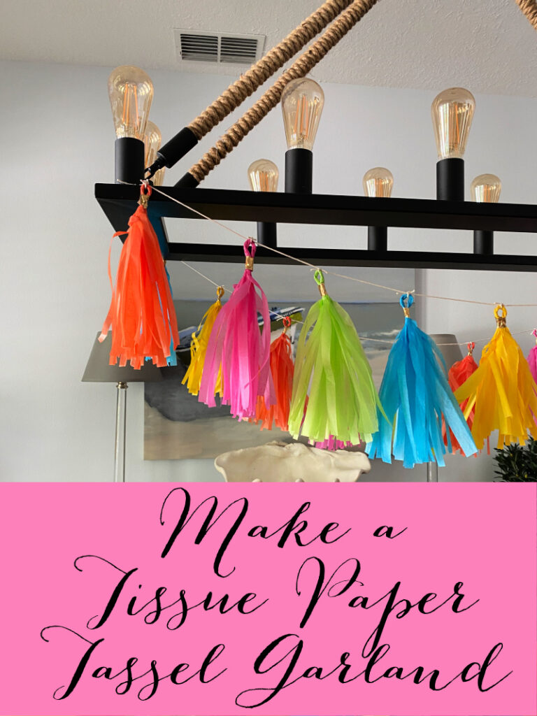 Making a Tissue Paper Garland with Tassels