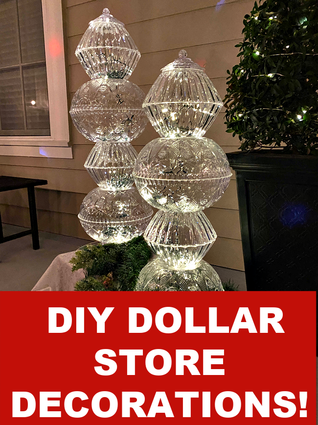 Make this Stunning Light Up Christmas Display from Dollar Store ...