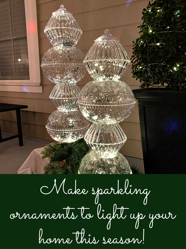 Make this Stunning Light Up Christmas Display from Dollar Store Bowls