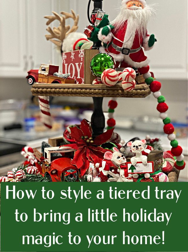 How to Style a Tiered Tray to Bring Christmas Magic to Your Kitchen