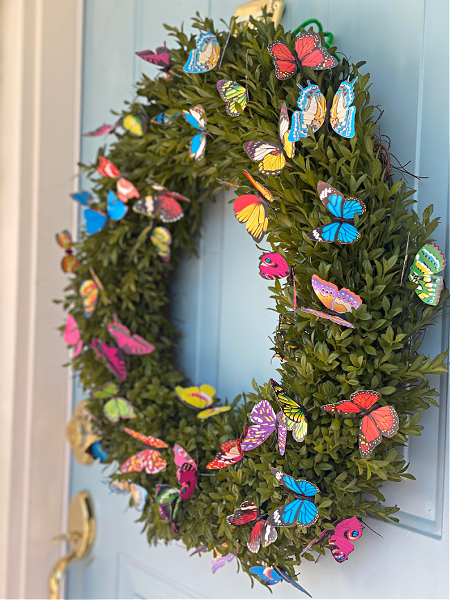 Make this pretty and fun butterfly wreath!