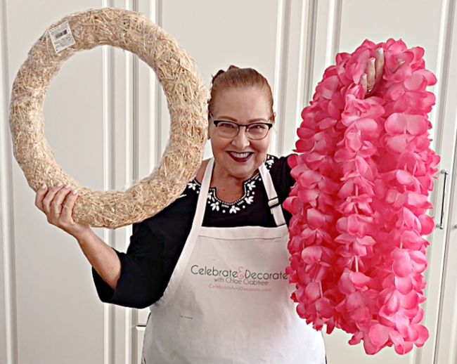 How to Make this Fun and Fanciful Pink Flamingo Wreath for Summertime