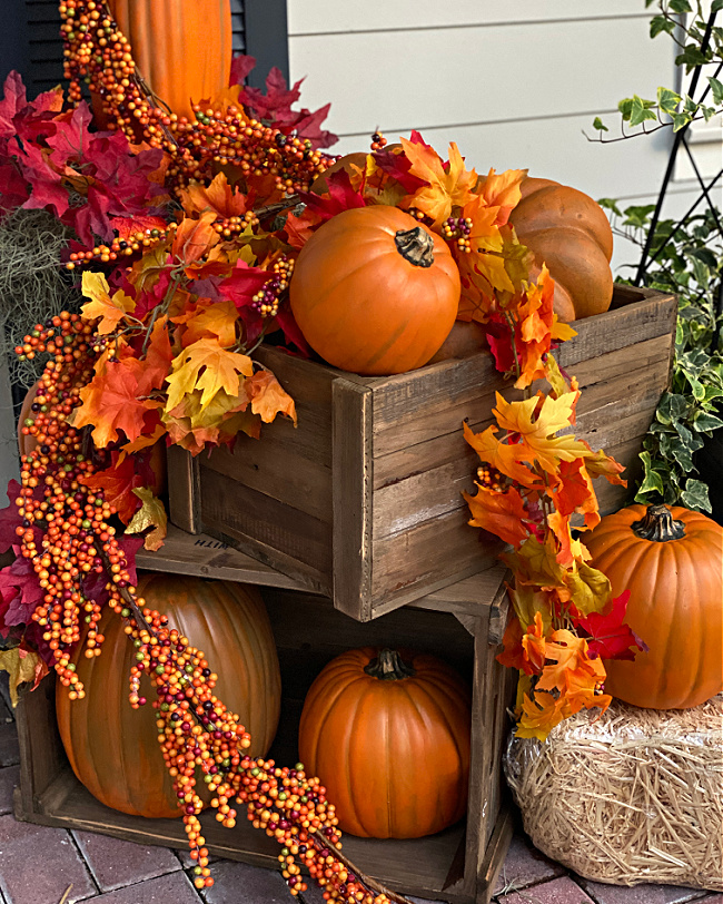 How to Decorate Your Door for Fall with a Pumpkin Arch