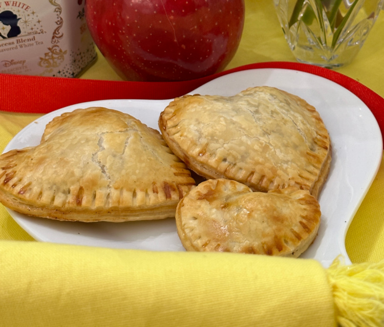 Small heart shaped apple pies