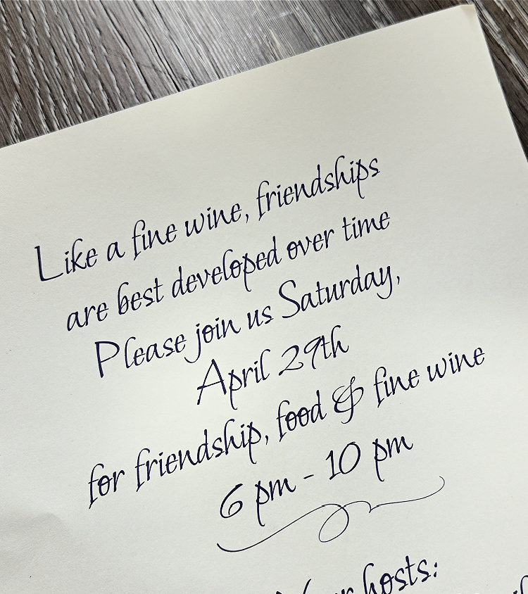 Wording for wine party invitation