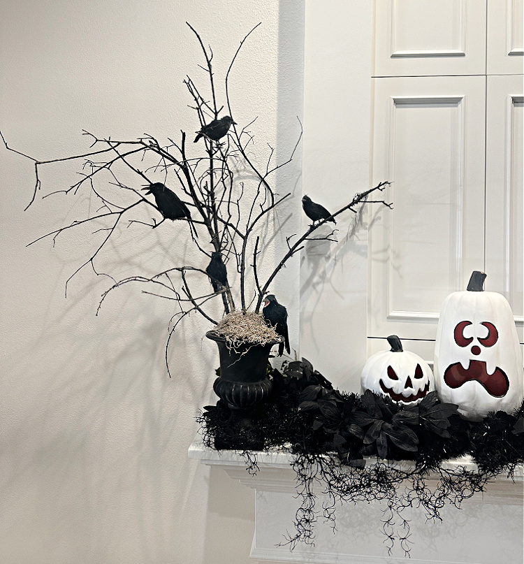 How to Make a Spooky Halloween Tree with Branches and Black Crows